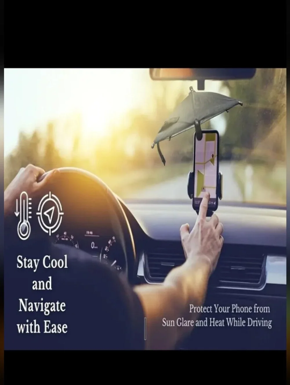 Universal Phone Sunshade Umbrella - Black 1 Unbrella See All Pics